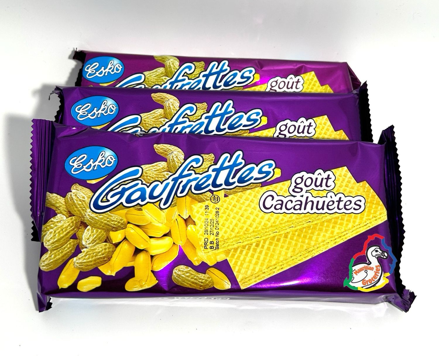 Esko Gaufrettes Wafer Peanuts/Cacahuetes Flavour 75g