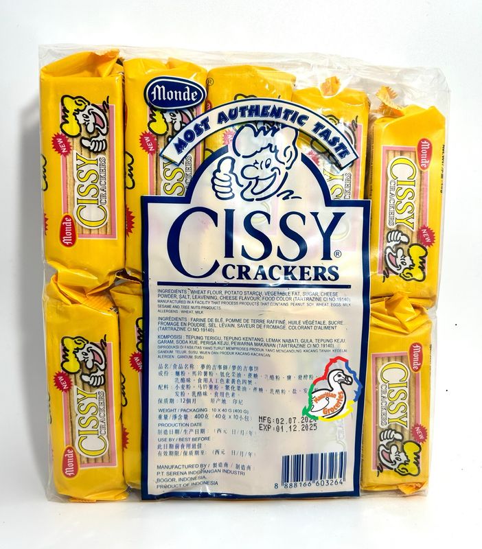 Cissy Crackers Pack Of 10 (40g Each) Cissy Crackers Pack Of 10 (40g Each)