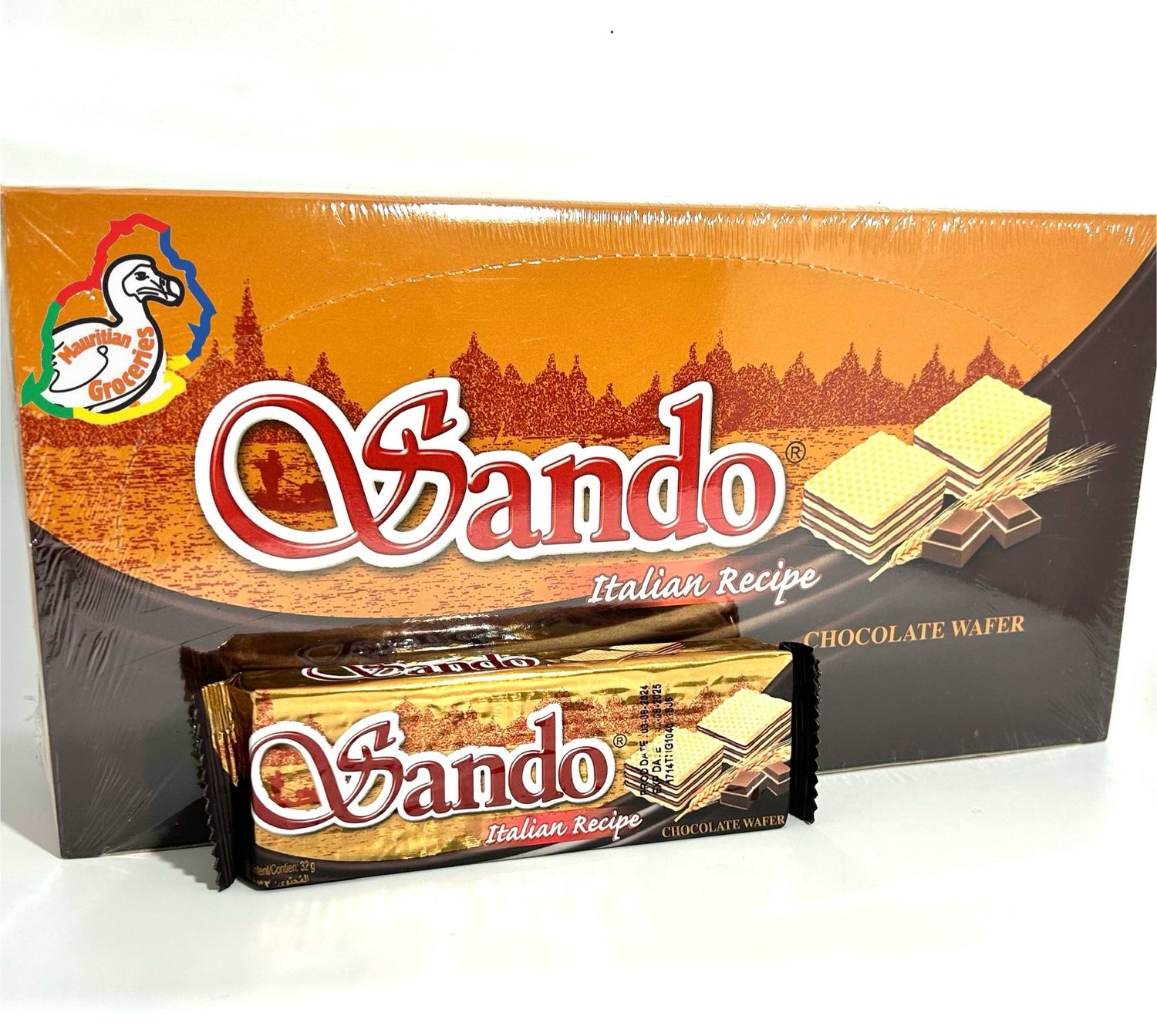 Sando Chocolate Flavour Wafer Box of 24