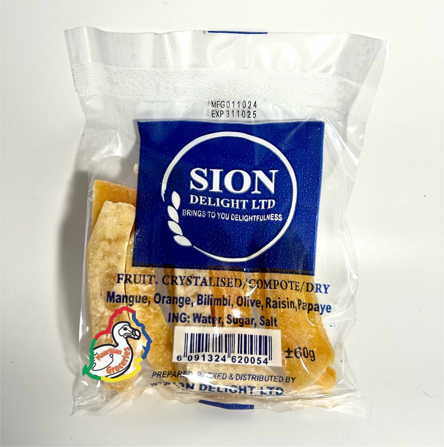 Crystallised Papaya Fruit 60g