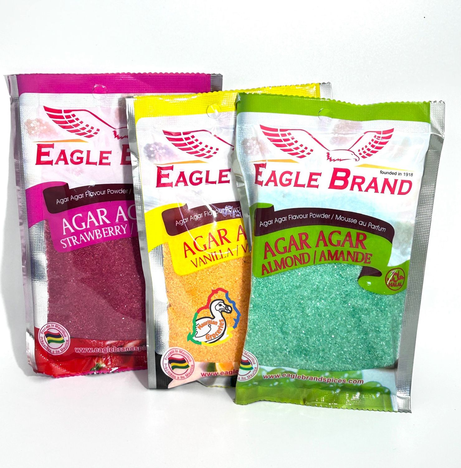 Agar Agar Flavour Powder / Mousse au Parfum Trio Strawberry, Vanilla & Almond