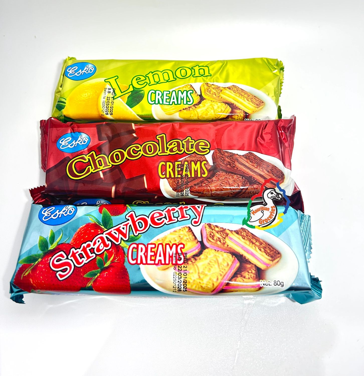 Trio Lemon, Chocolate Strawberry CREAMS® 80g X3