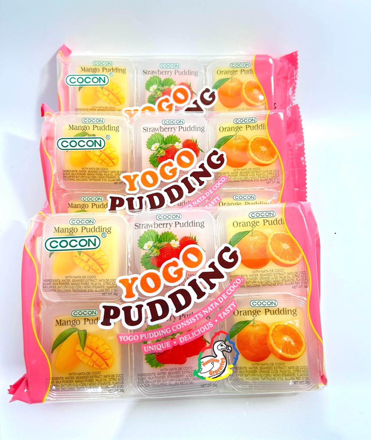 Yogo Pudding Pack Of 6 Mango, Strawberry & Orange 210g
