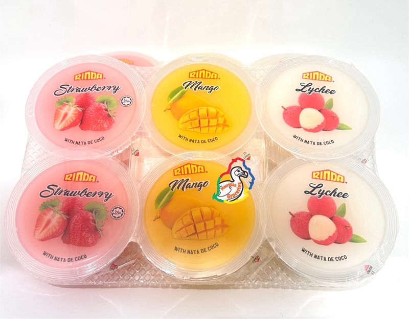Rinda Pudding Pack Of 6 Strawberry, Mango & Lychee