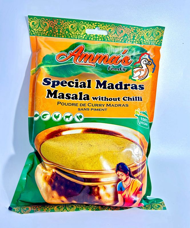 Amma’s Madras POURE DE CURRY MADRAS SANS PIMENT / Curry Powder No Chilli 400g