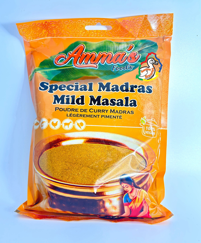 Amma’s Madras POUDRE DE CURRY MADRAS LÉGÈREMENT PIMENTÉ / Curry Powder Mild 200g