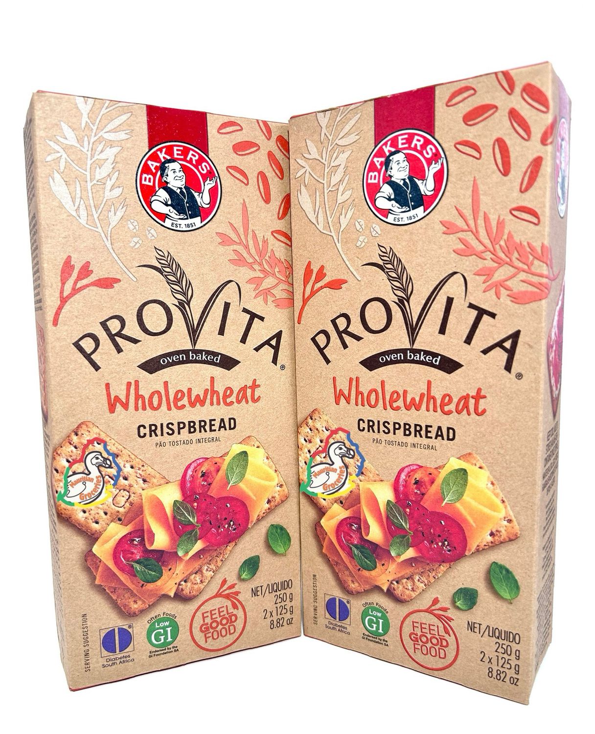 Bakers ProVita Wholewheat CRISPBREAD Oven Baked 250g