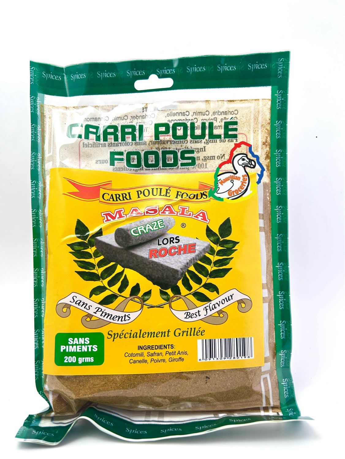 Carri Poulè Foods Masala / Curry Powder No Chilli 200g