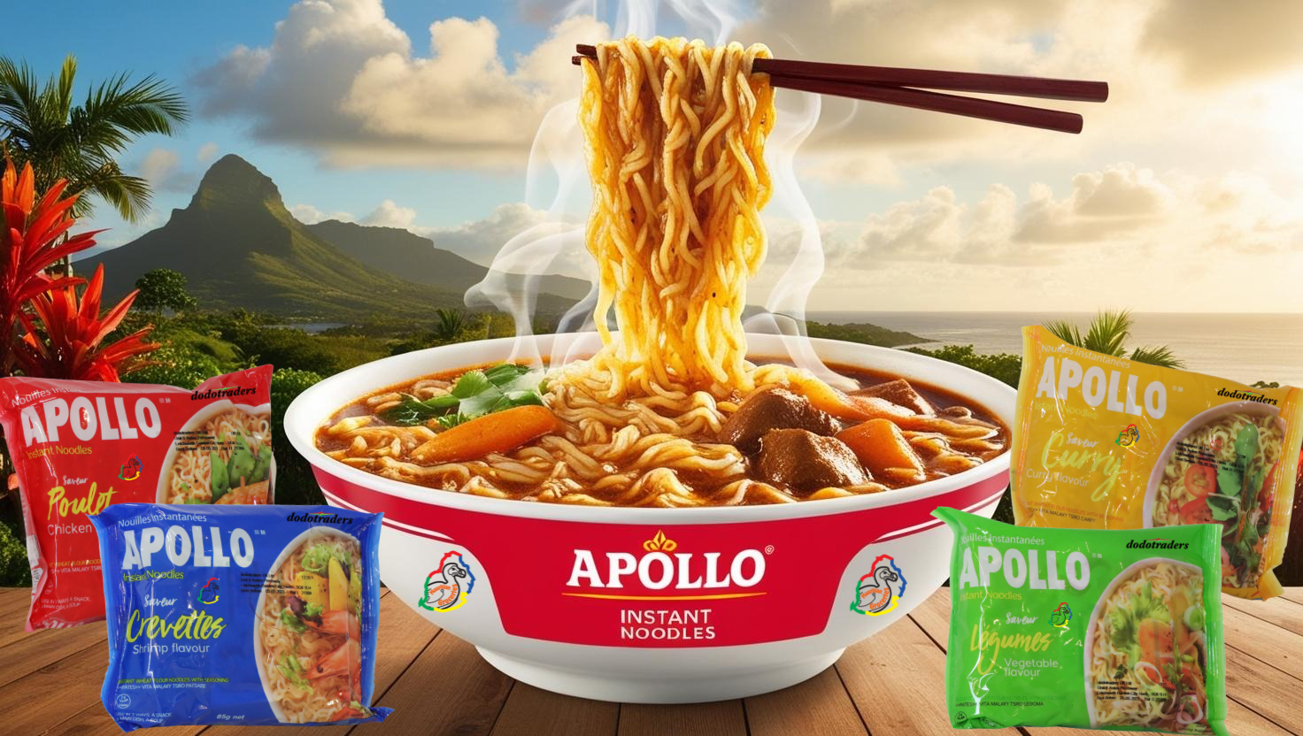Apollo Mix box Of 24 Packets (6 Chicken , 6 curry , 6 Prawn , 6 Vegetable ) All In 85g