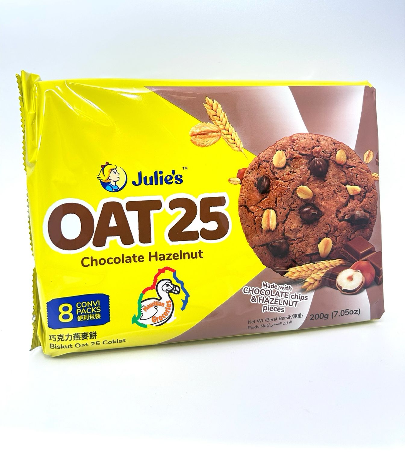 Julie’s OAT 25 Chocolate Hazelnut 8 Packs 200g