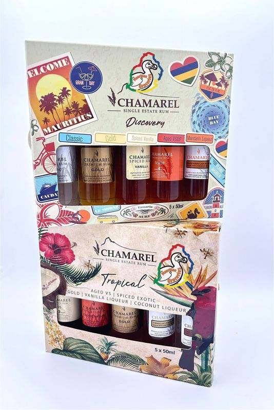 CHAMAREL SINGLE ESTATE RUM / RHUM — 2 Packs Of 5 X 50 ml