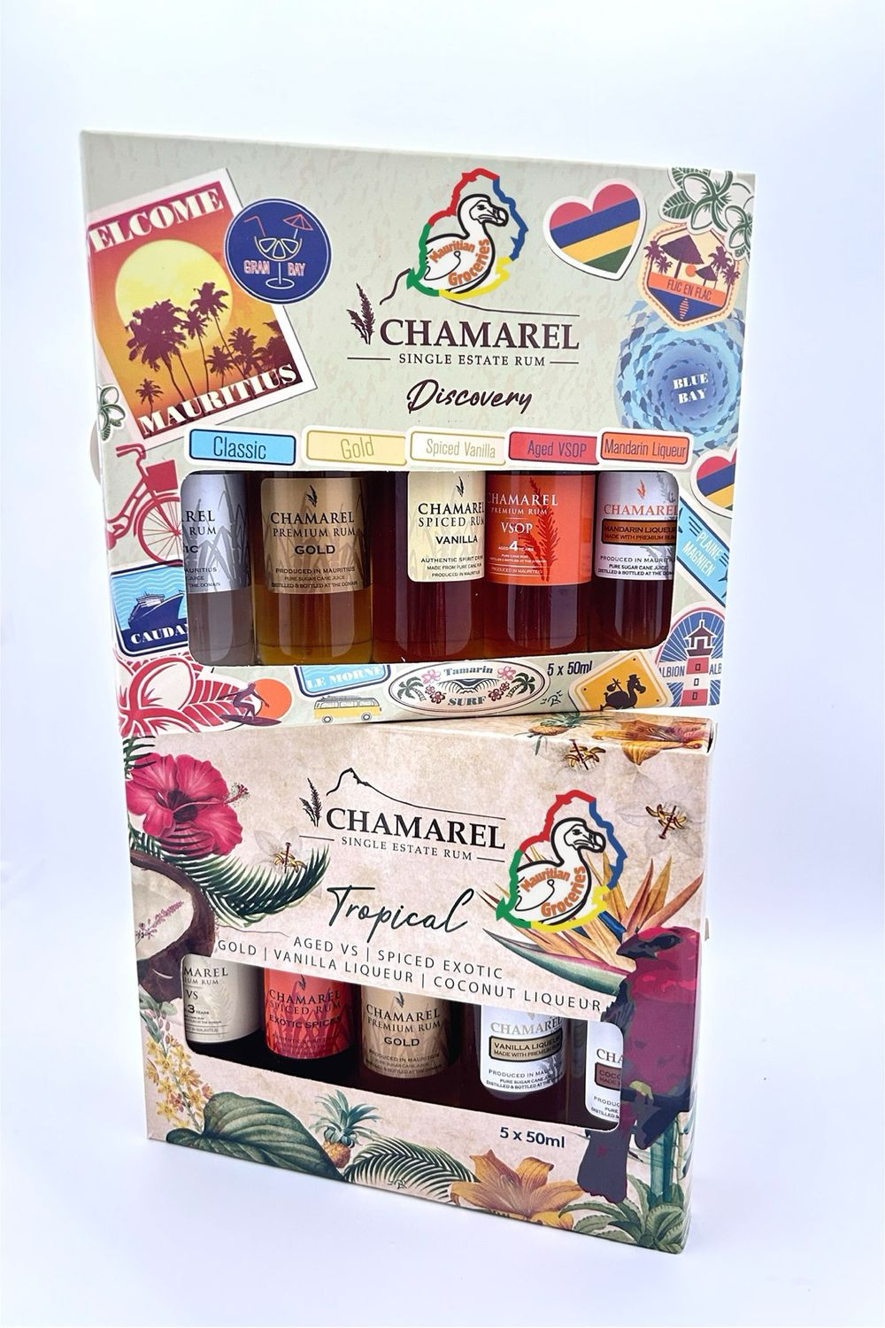 CHAMAREL SINGLE ESTATE RUM / RHUM — 2 Packs Of 5 X 50 ml