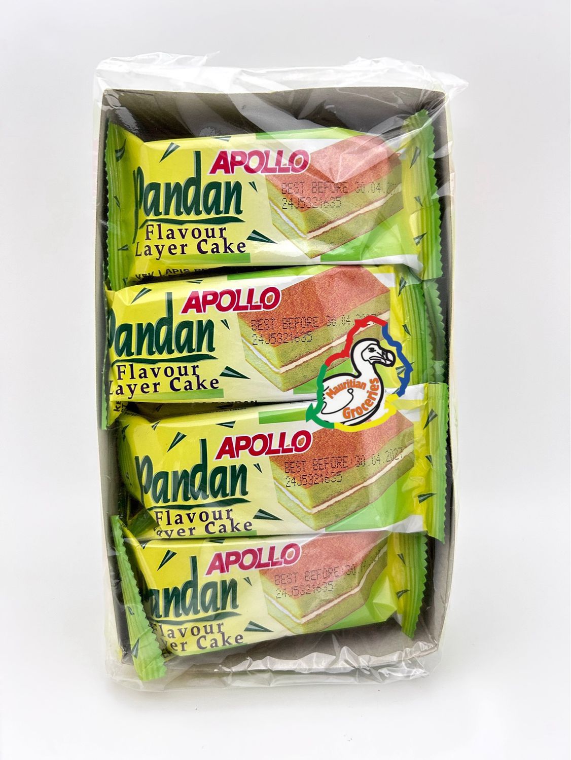 Apollo Pandan Layer Cake 18g Pack Of 8