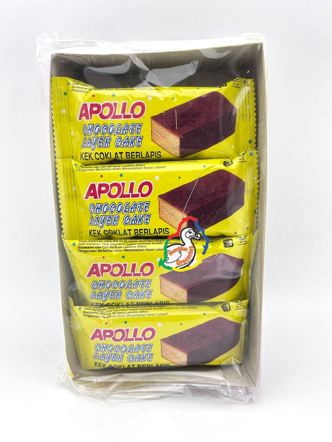 Apollo Chocolate Layer Cake 16g Pack Of 8