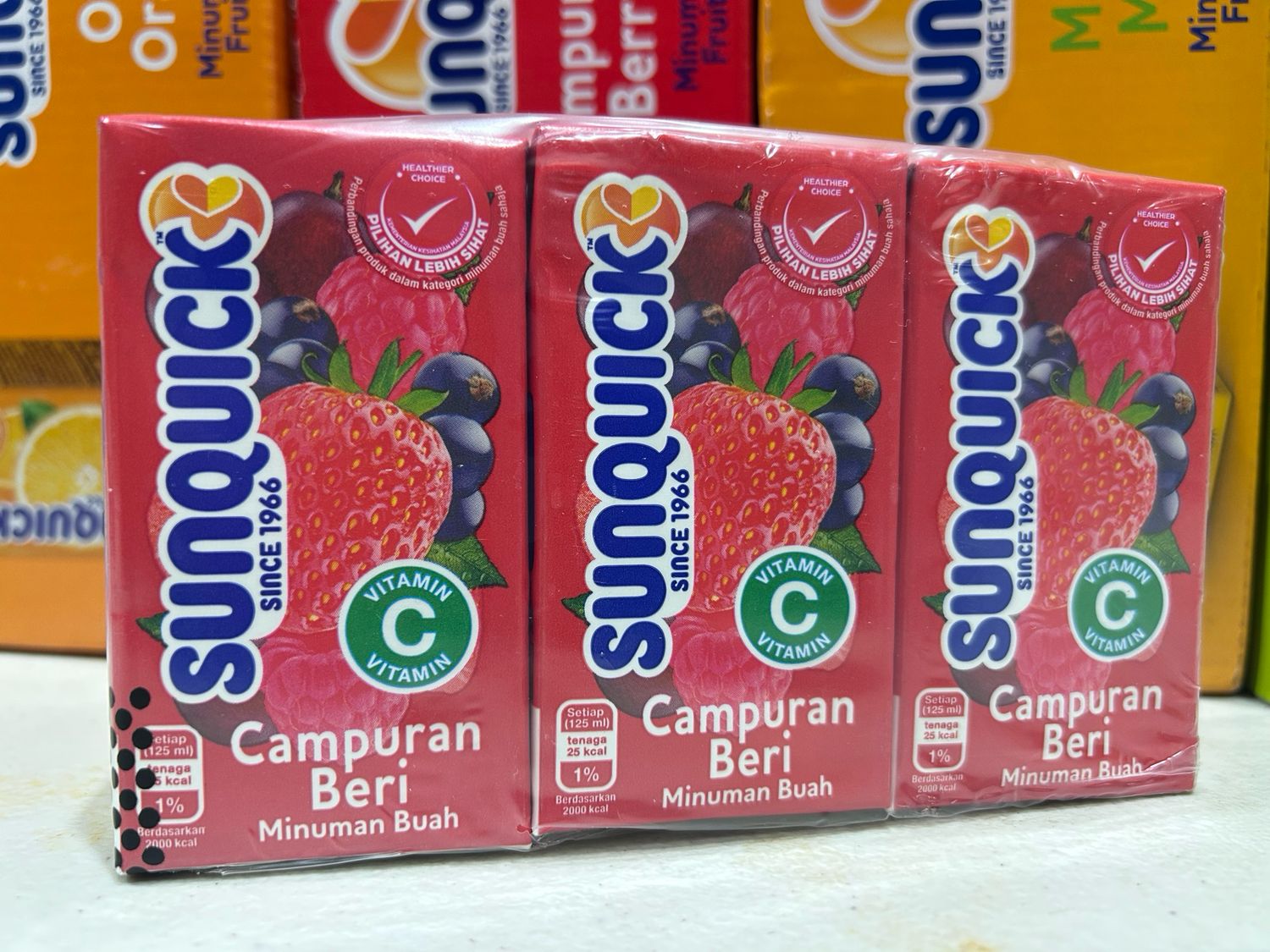 SunQuick 125ml Pack Of 3 Berry Mix