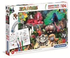 PUZZLE CLEMENTONI 104 PEZZI SAFARI DOUBLE FACE