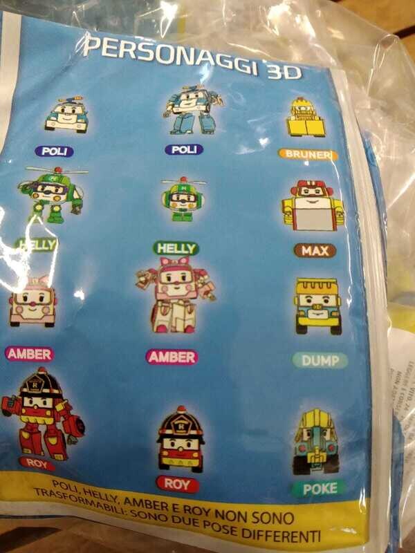 ROBOCAR POLI  3D  POLI, HELLY,AMBER E ROY NON SONO TRASFORMABILI :SONO 2 POSE DIFFERENTI