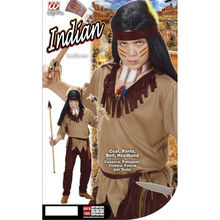 COSTUME INDIANO 8-10 ANNI