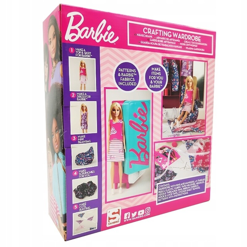 BARBIE CON ARMADIO E ACCESSORI PER MODELLI