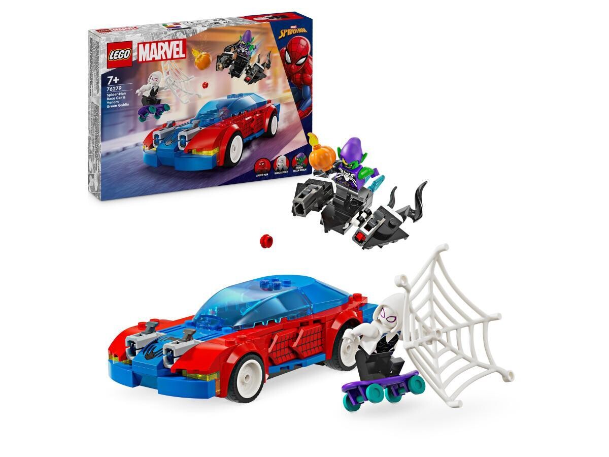 LEGO MARVEL 76279 AUTO DA CORSA DI SPIDER-MAN CN VENOM E GREEN GOBLIN