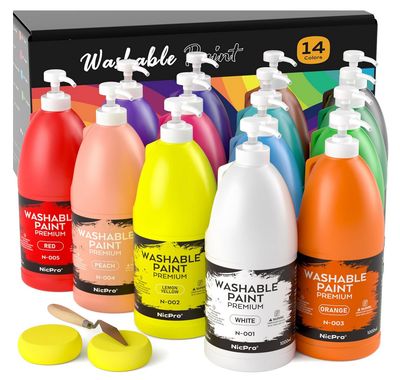 Acrylic Paint Jugs - 14 Colours