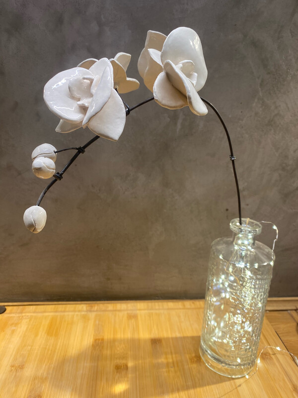 Orchidées en céramique - 1 tige