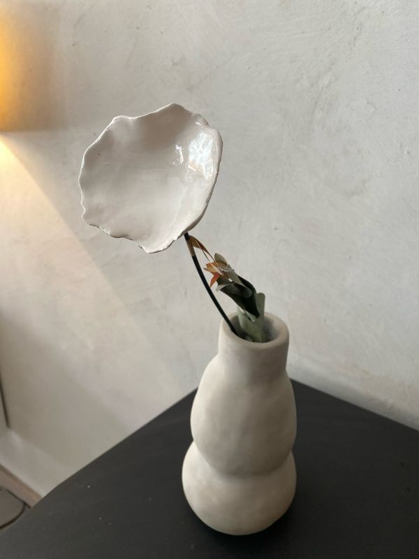 Coquelicot en céramique sur tige