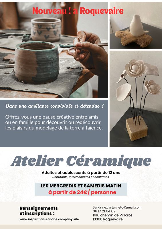 Cours de céramique 2 heures