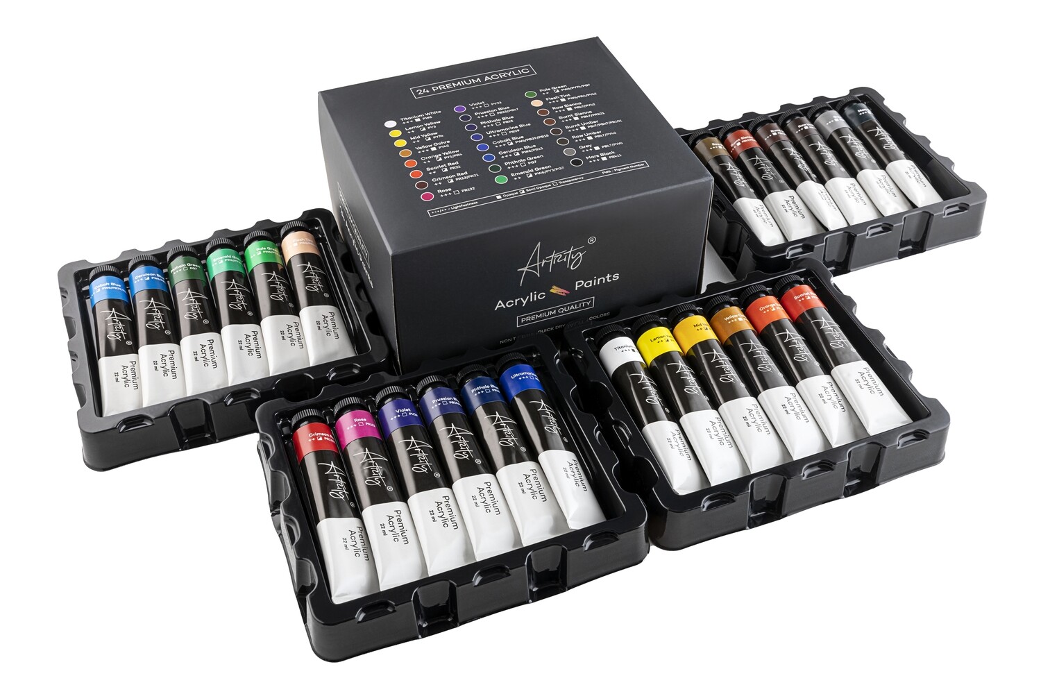UltraColor Artist Quality Acrylic Paint Set, 24 Vibrant Colors, 0.74  oz/22ml Tubes, for Canvas, Wood, Ceramic, Fabric, Non Toxic-Fading NEW  SEALED. C for Sale in Denver, CO - OfferUp