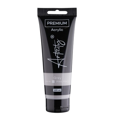 Acrylic Premium Artist Paint, 120 ml Tube - Grey