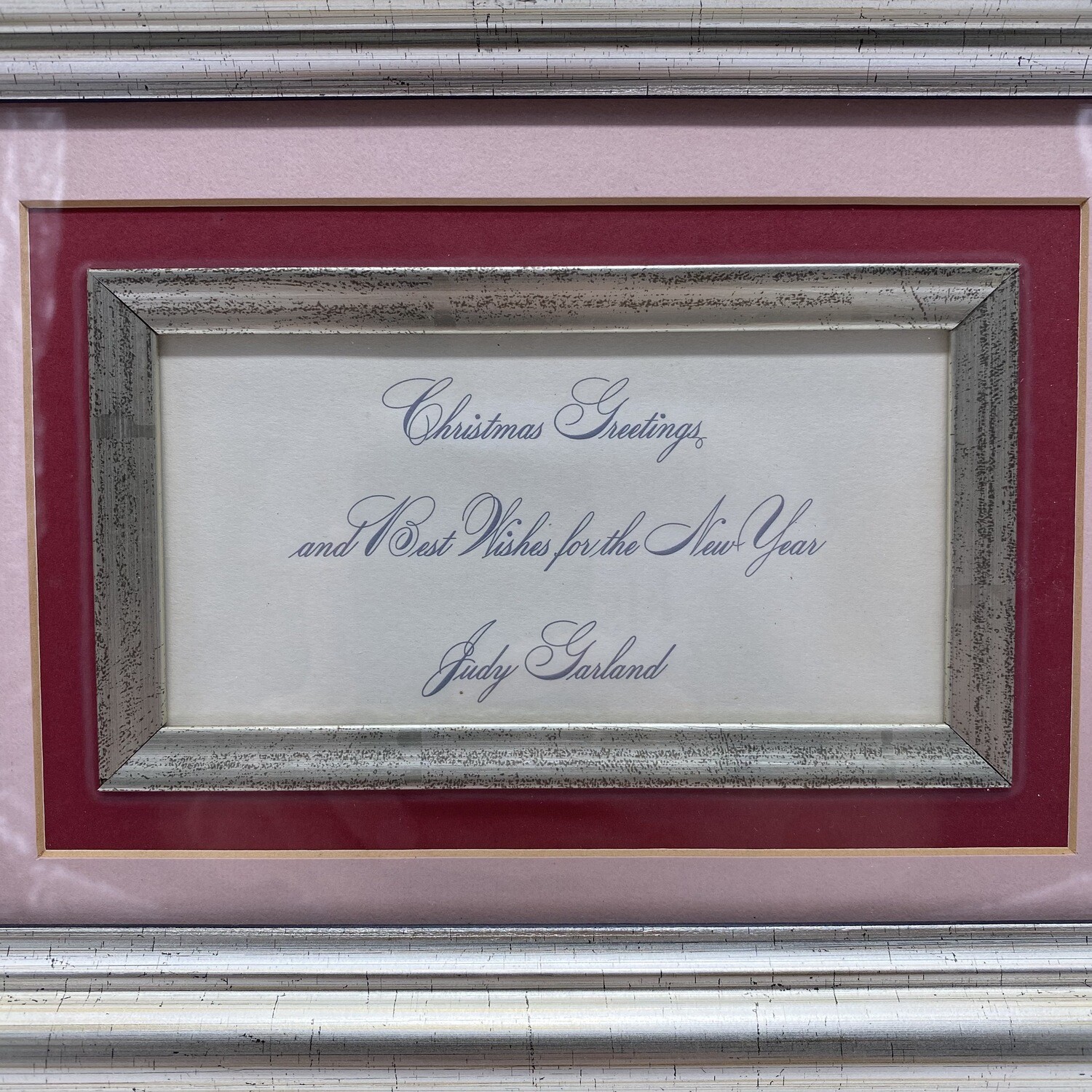 JUDY GARLAND Framed Christmas Card Presentation