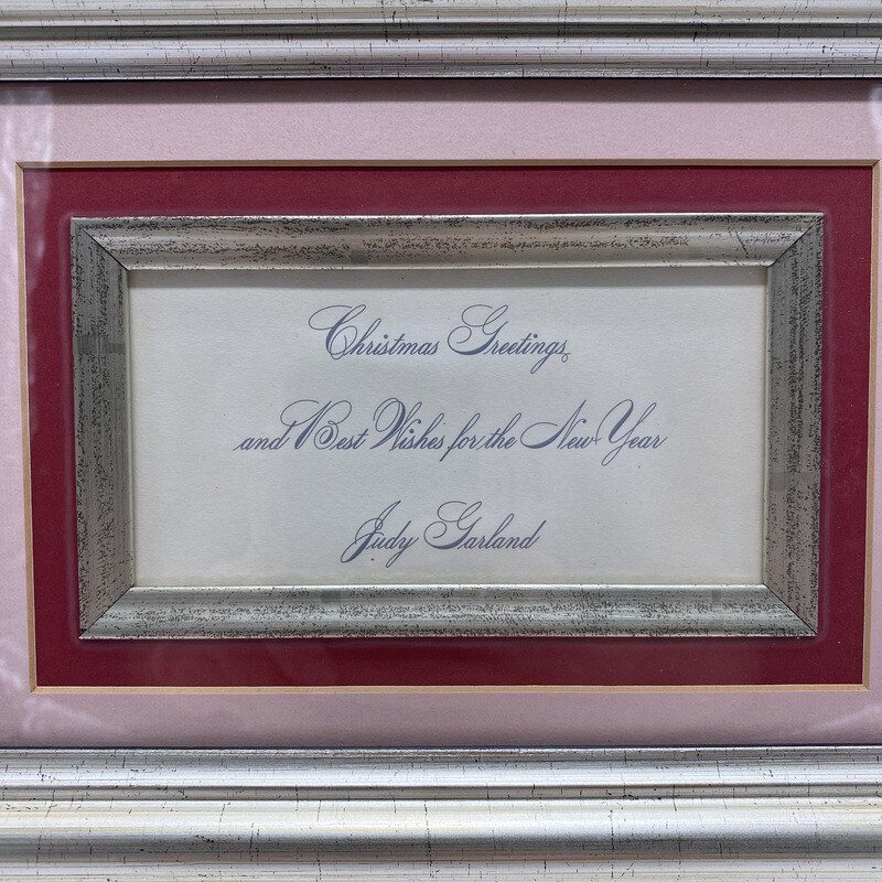 JUDY GARLAND Framed Christmas Card Presentation