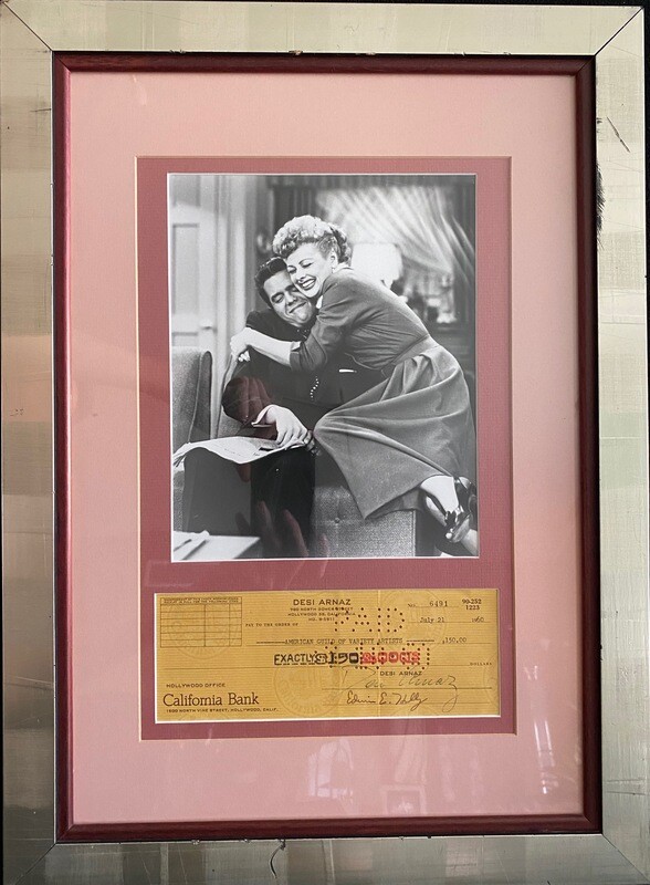 Desi Arnaz - Photograph and Signed Cheque, Dated July 21, 1960