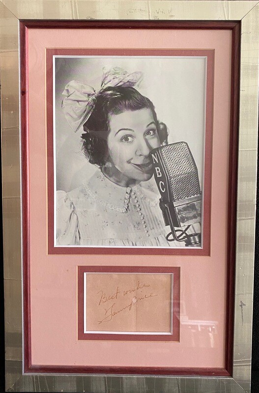Fanny Brice - a Photograph and a Best-Wishes Card - Signed by Fanny Brice
