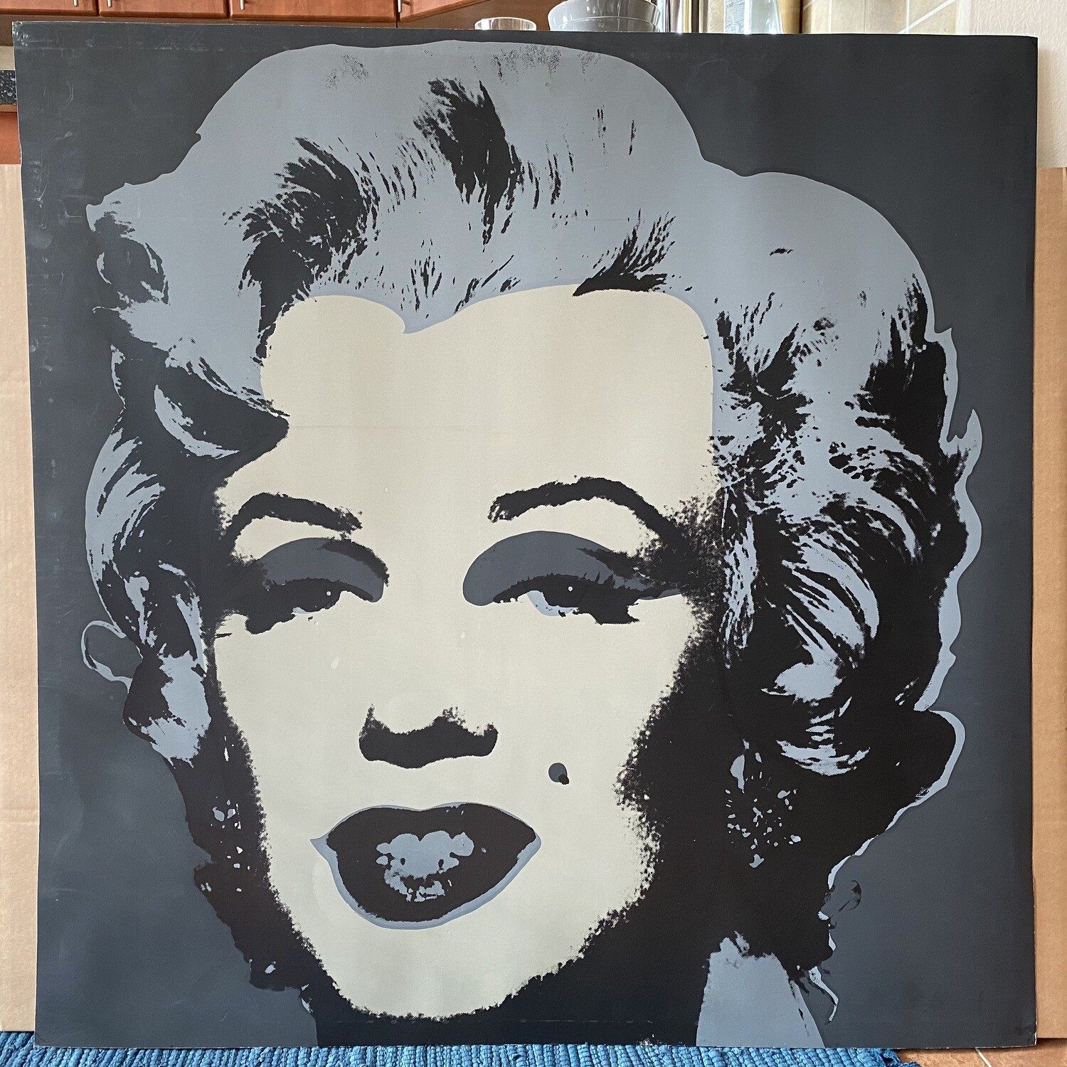 Serigraph of Marilyn Monroe in Grey Tones - BLACK STAMP - Designed by Andy Warhol Published by Sunday B. Morning