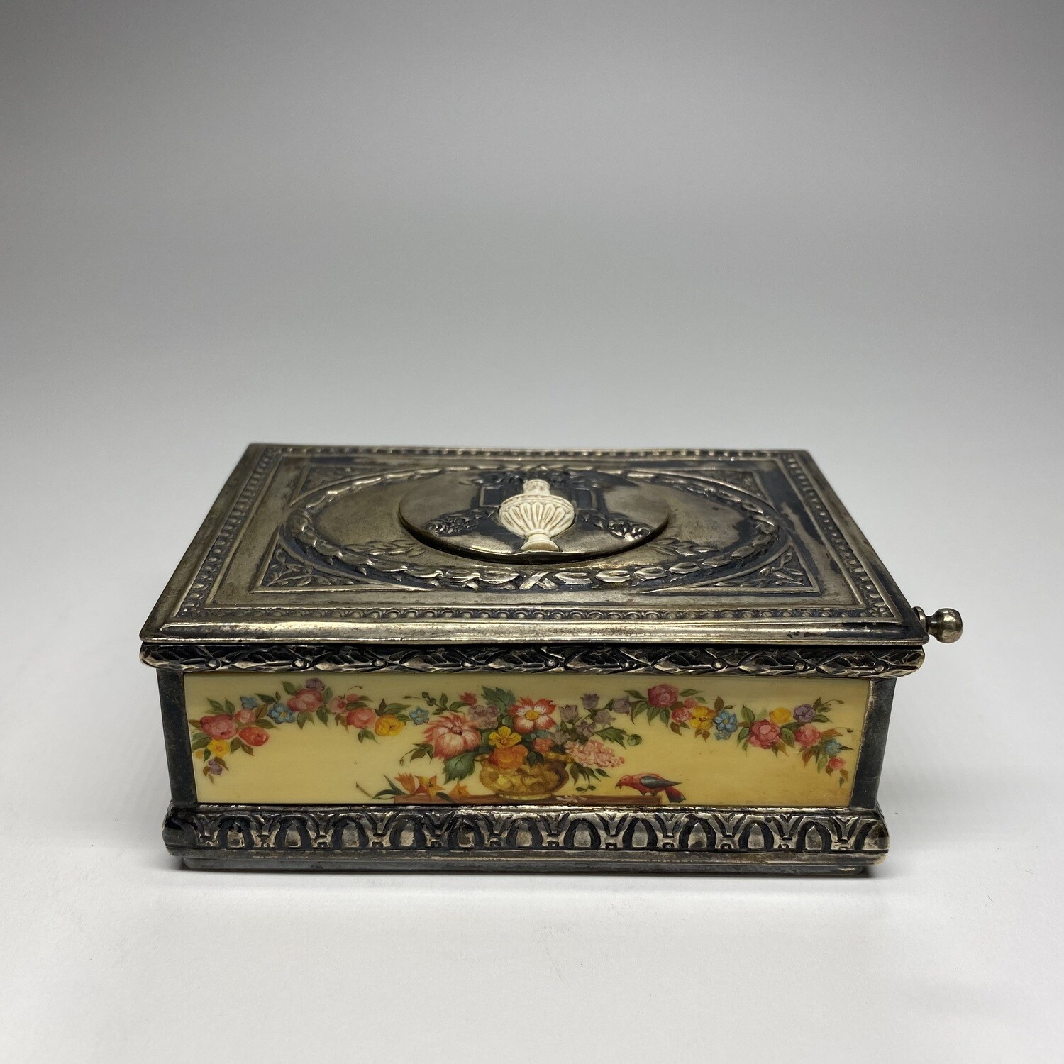 Silver Mechanical Singing Bird Box, Germany