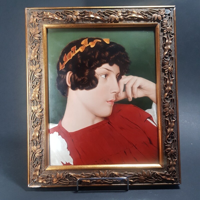 KPM Berlin framed porcelain plaque