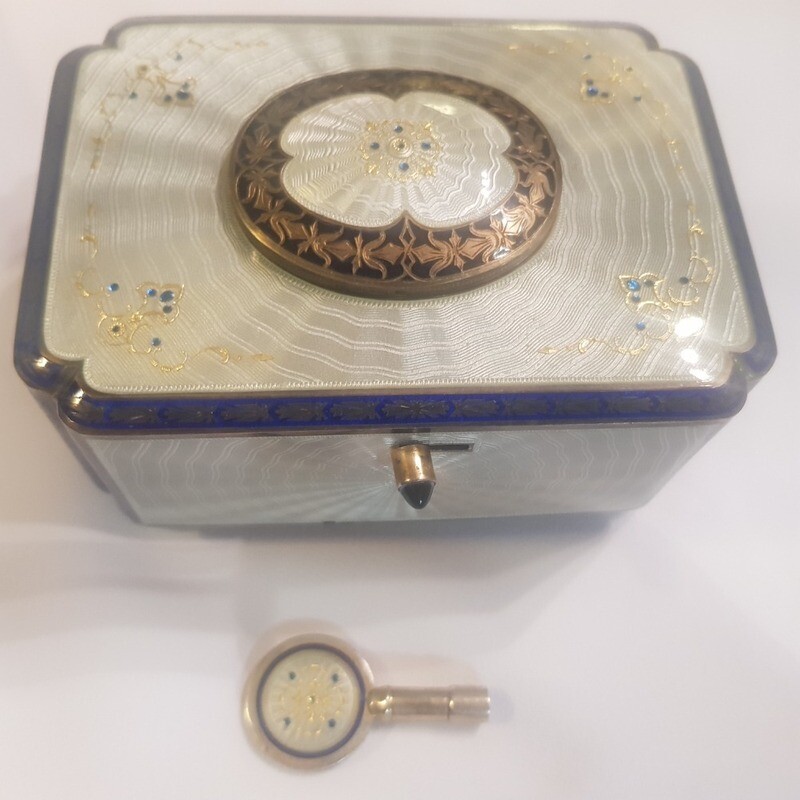 Austrian-Made Guilloché Silver Singing Bird Box