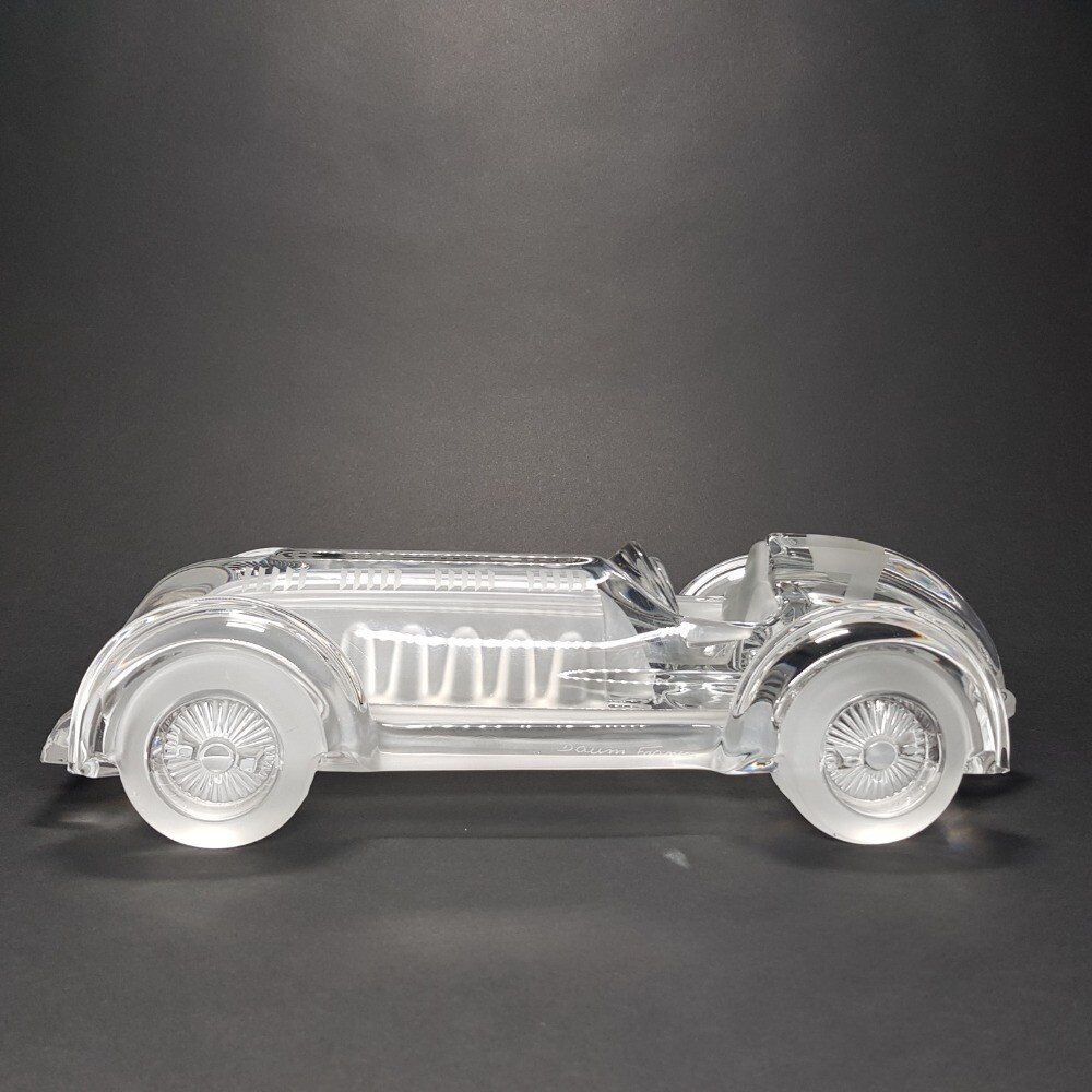 Daum Nancy Monoplace Le Mans Large Crystal Statue Car, by Xavier Frossart 1986