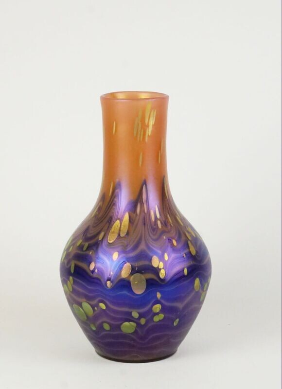 Loetz Glass Vase Red Cytisus Austrian Bohemian 1902