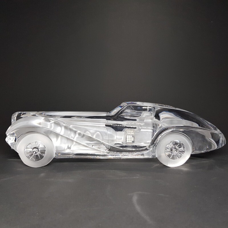 Daum Nancy France Coupe Rivera Crystal Car Sculpture Mid Century