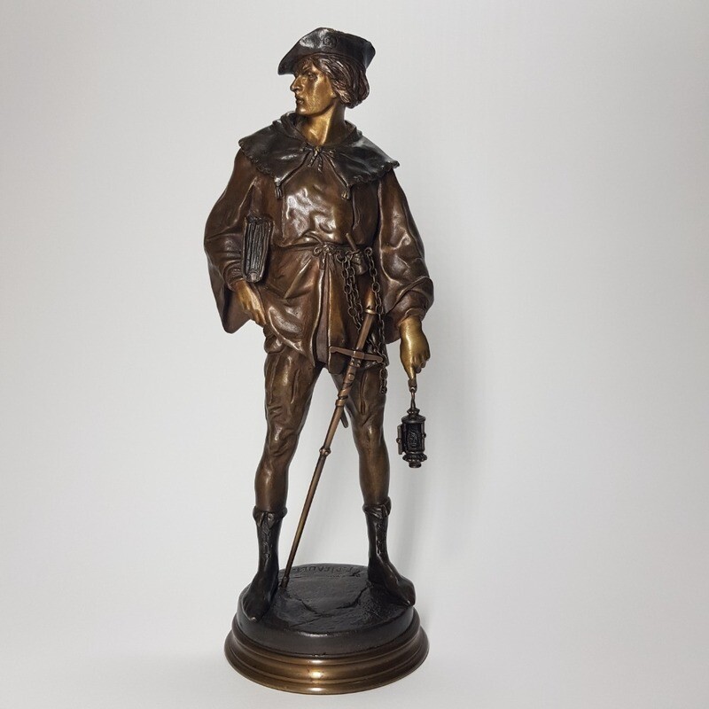 Beautiful E.Picault Male Bronze Statue 1900