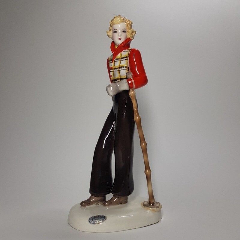 Beautiful Rare Austria Goldscheider ceramic Art Deco Lady Statue by Dakon1930s