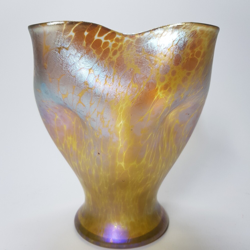 Art Nouveau Glass Loetz Vase Candia Papillon Austria Bohemia 1900