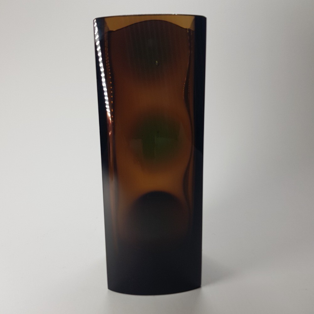 Mid Century Czechoslovakian Multicolor Glass Vase by Ladislav Oliva 1970s Exbor