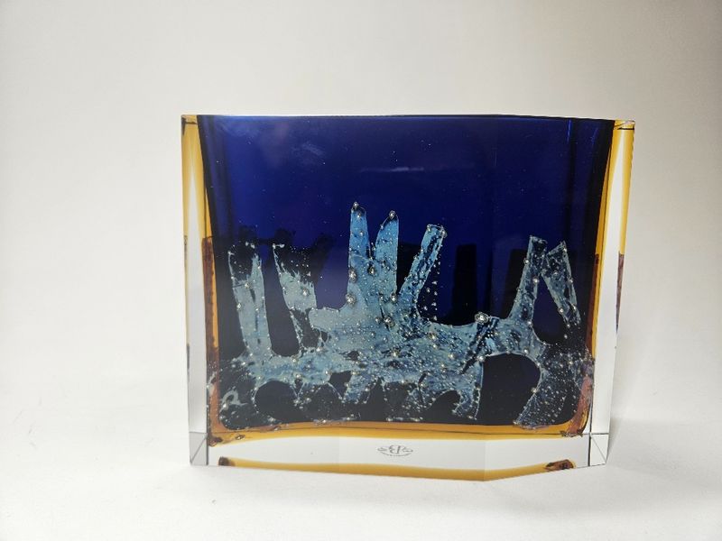 Midcentury Glass Vase by Pavel Hlava Exbor 1960-70