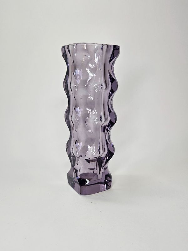 Oldrich Lipsky Mid Century Amethyst Glass vase 1970s