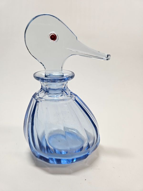 Art Deco Glass Perfume Bottle By Ingrid Hoffmann Czechoslovakia 1930s