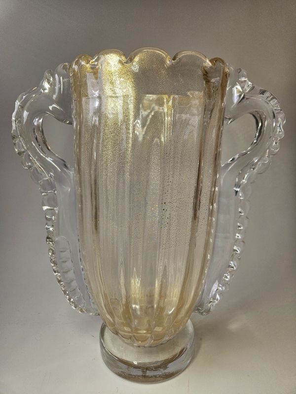 Beautiful Huge Murano Glass Vase 1960s Italy