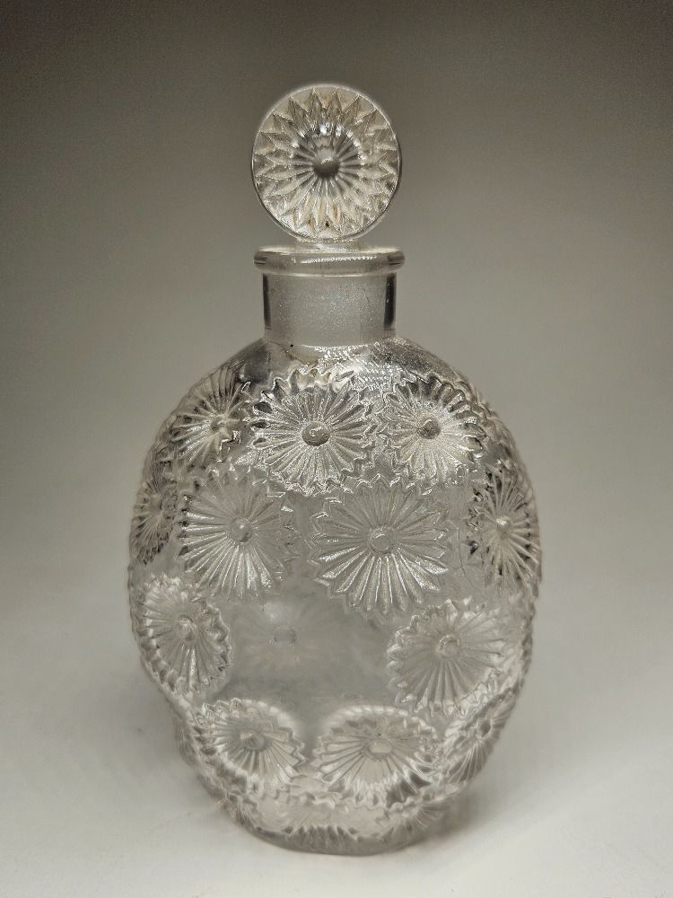French Rene Lalique Rose Perfume Bottle Art Deco 1930s